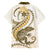 Gold Maori Tuatara Hawaiian Shirt Luxury Pastel Pattern