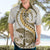 Gold Maori Tuatara Hawaiian Shirt Luxury Pastel Pattern