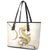 Gold Maori Tuatara Leather Tote Bag Luxury Pastel Pattern