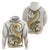 Gold Maori Tuatara Zip Hoodie Luxury Pastel Pattern