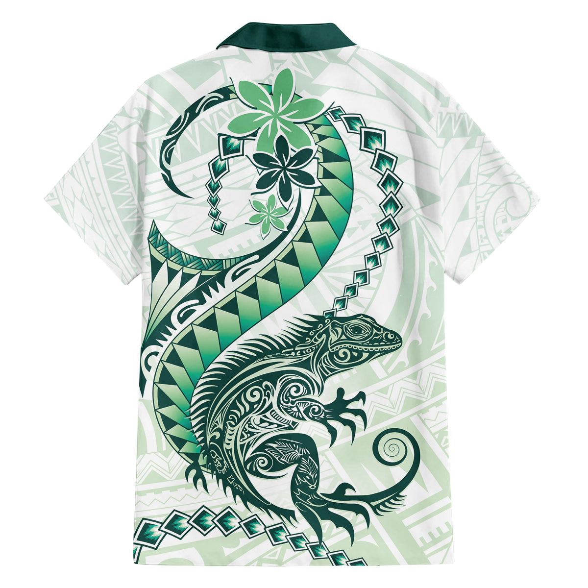 Green Maori Tuatara Family Matching Puletasi and Hawaiian Shirt Luxury Pastel Pattern LT01 - Polynesian Pride