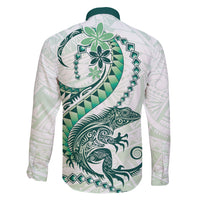 Green Maori Tuatara Family Matching Tank Maxi Dress and Hawaiian Shirt Luxury Pastel Pattern