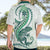 Green Maori Tuatara Hawaiian Shirt Luxury Pastel Pattern