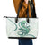 Green Maori Tuatara Leather Tote Bag Luxury Pastel Pattern