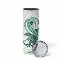 Green Maori Tuatara Skinny Tumbler Luxury Pastel Pattern