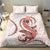 Red Maori Tuatara Bedding Set Luxury Pastel Pattern