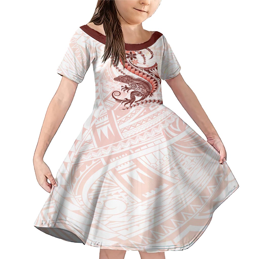 Red Maori Tuatara Family Matching Mermaid Dress and Hawaiian Shirt Luxury Pastel Pattern