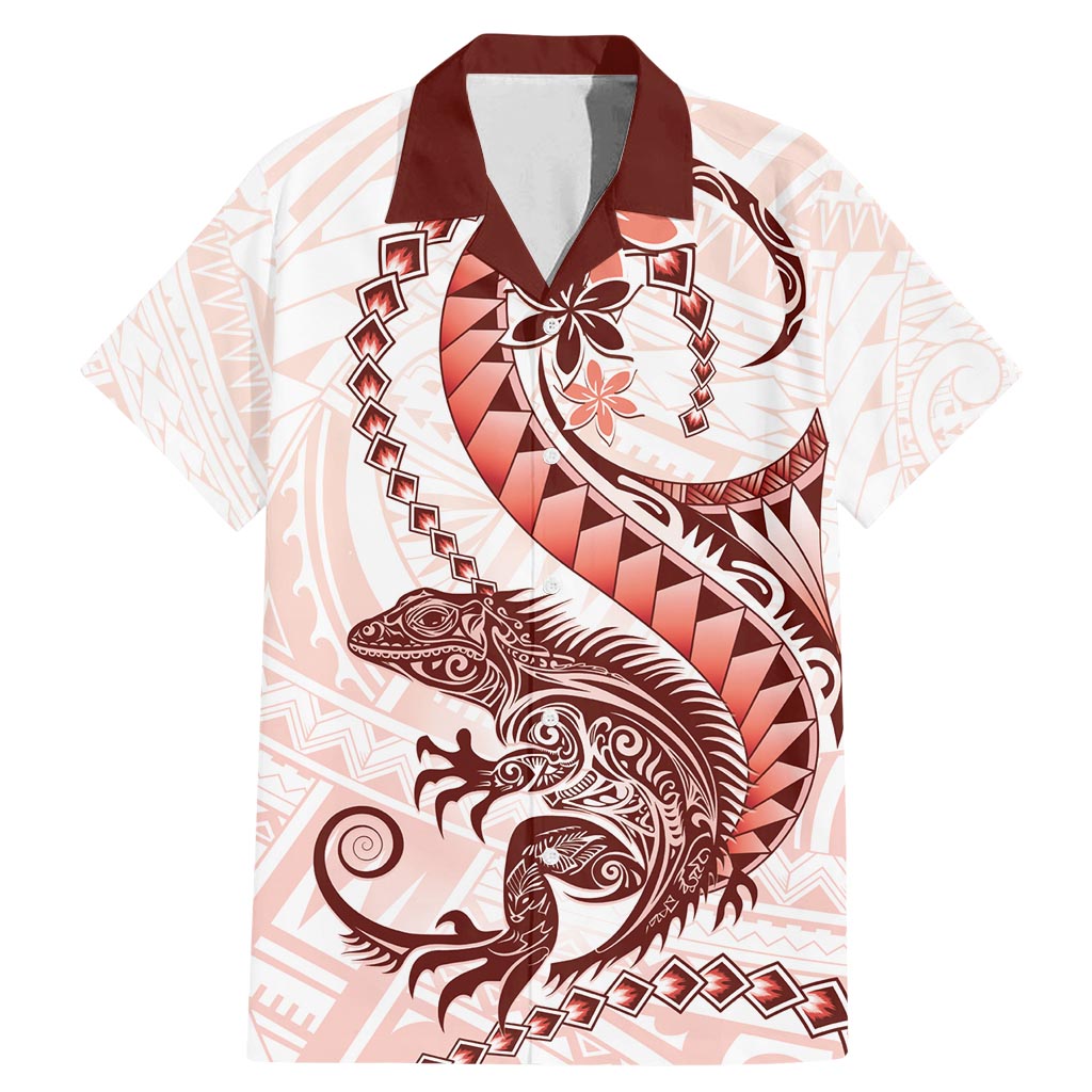 Red Maori Tuatara Family Matching Mermaid Dress and Hawaiian Shirt Luxury Pastel Pattern