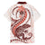 Red Maori Tuatara Hawaiian Shirt Luxury Pastel Pattern