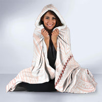 Red Maori Tuatara Hooded Blanket Luxury Pastel Pattern LT01 - Polynesian Pride