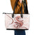 Red Maori Tuatara Leather Tote Bag Luxury Pastel Pattern