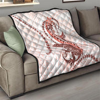 Red Maori Tuatara Quilt Luxury Pastel Pattern LT01 - Polynesian Pride