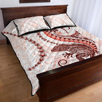 Red Maori Tuatara Quilt Bed Set Luxury Pastel Pattern LT01 - Polynesian Pride