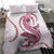 Pink Maori Tuatara Bedding Set Luxury Pastel Pattern