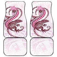 Pink Maori Tuatara Car Mats Luxury Pastel Pattern