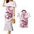 Pink Maori Tuatara Couples Matching Mermaid Dress and Hawaiian Shirt Luxury Pastel Pattern