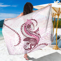 Pink Maori Tuatara Sarong Luxury Pastel Pattern