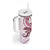 Pink Maori Tuatara Tumbler With Handle Luxury Pastel Pattern