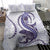 Purple Maori Tuatara Bedding Set Luxury Pastel Pattern