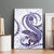 Purple Maori Tuatara Canvas Wall Art Luxury Pastel Pattern
