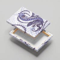 Purple Maori Tuatara Canvas Wall Art Luxury Pastel Pattern