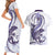 Purple Maori Tuatara Couples Matching Short Sleeve Bodycon Dress and Hawaiian Shirt Luxury Pastel Pattern