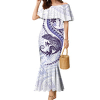 Purple Maori Tuatara Family Matching Mermaid Dress and Hawaiian Shirt Luxury Pastel Pattern