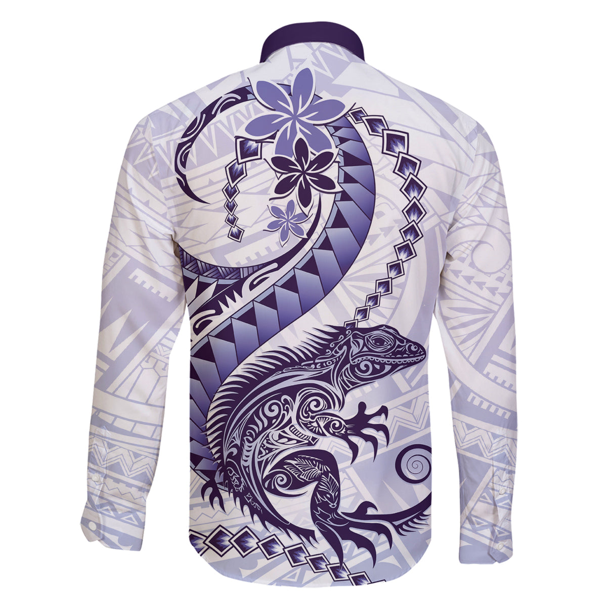 Purple Maori Tuatara Family Matching Puletasi and Hawaiian Shirt Luxury Pastel Pattern
