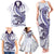 Purple Maori Tuatara Family Matching Tank Maxi Dress and Hawaiian Shirt Luxury Pastel Pattern