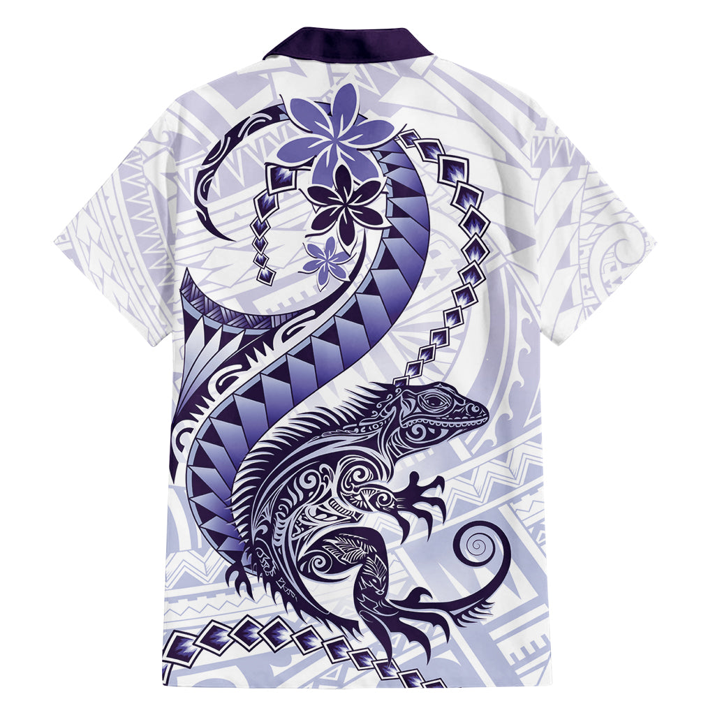 Purple Maori Tuatara Family Matching Tank Maxi Dress and Hawaiian Shirt Luxury Pastel Pattern