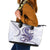 Purple Maori Tuatara Leather Tote Bag Luxury Pastel Pattern