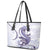 Purple Maori Tuatara Leather Tote Bag Luxury Pastel Pattern