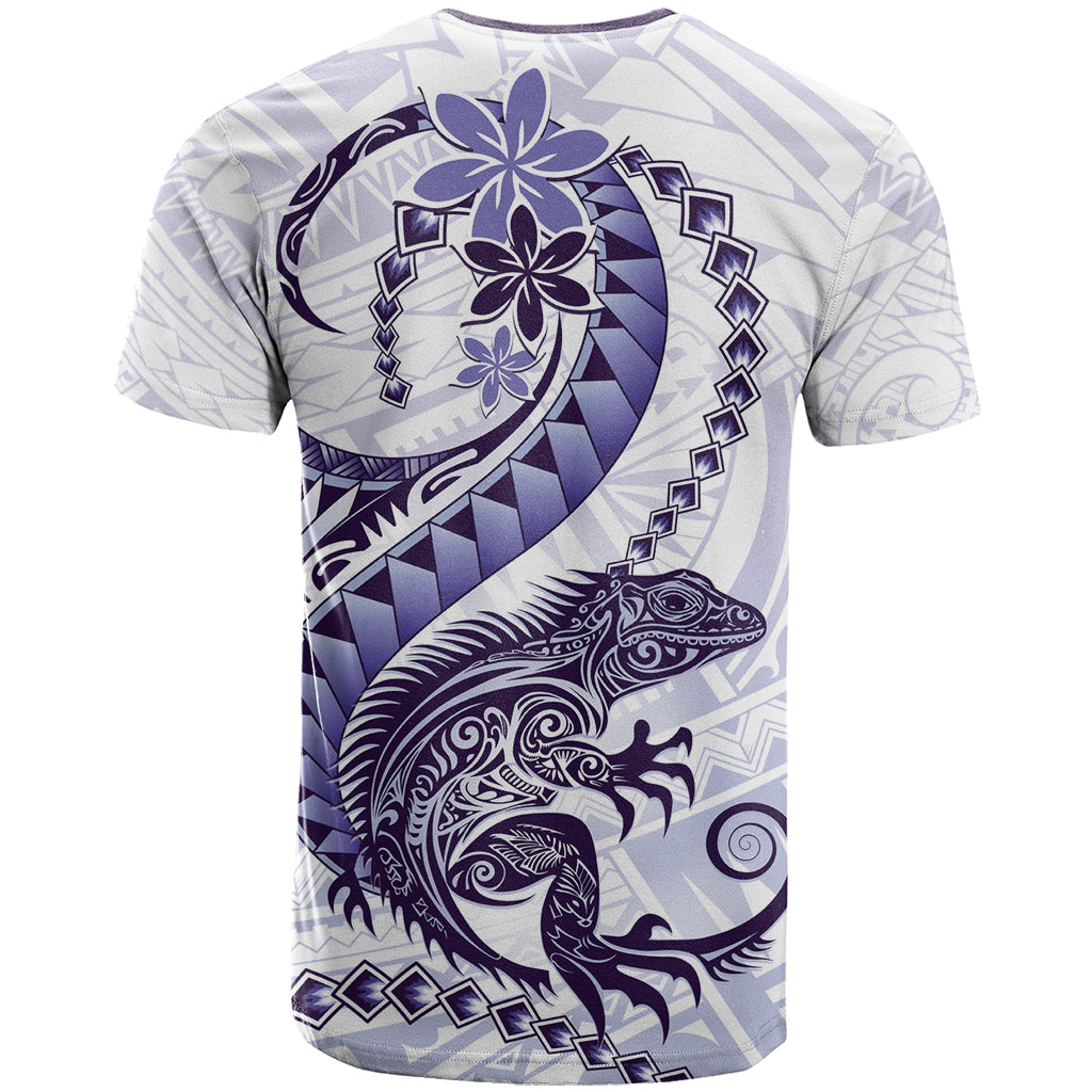 Purple Maori Tuatara T Shirt Luxury Pastel Pattern