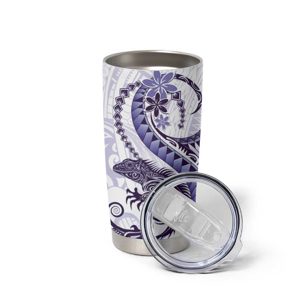Purple Maori Tuatara Tumbler Cup Luxury Pastel Pattern