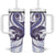 Purple Maori Tuatara Tumbler With Handle Luxury Pastel Pattern