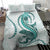 Teal Maori Tuatara Bedding Set Luxury Pastel Pattern