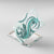 Teal Maori Tuatara Canvas Wall Art Luxury Pastel Pattern