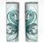 Teal Maori Tuatara Skinny Tumbler Luxury Pastel Pattern