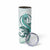 Teal Maori Tuatara Skinny Tumbler Luxury Pastel Pattern