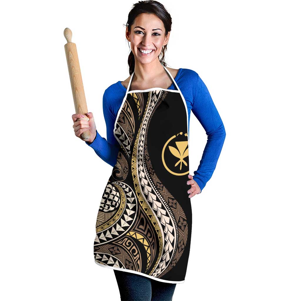 Hawaii Pineapple Brown Tribal Pattern Apron - Polynesian Pride