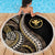 Hawaii Pineapple Brown Tribal Pattern Beach Blanket - Polynesian Pride