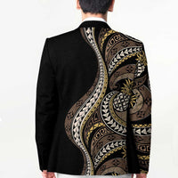 Hawaii Pineapple Brown Tribal Pattern Blazer - Polynesian Pride
