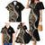 Hawaii Pineapple Brown Tribal Pattern Family Matching Mermaid Dress and Hawaiian Shirt - Polynesian Pride