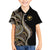 Hawaii Pineapple Brown Tribal Pattern Family Matching Short Sleeve Bodycon Dress and Hawaiian Shirt - Polynesian Pride