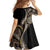 Hawaii Pineapple Brown Tribal Pattern Family Matching Tank Maxi Dress and Hawaiian Shirt - Polynesian Pride