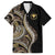 Hawaii Pineapple Brown Tribal Pattern Family Matching Tank Maxi Dress and Hawaiian Shirt - Polynesian Pride