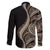 Hawaii Pineapple Brown Tribal Pattern Family Matching Tank Maxi Dress and Hawaiian Shirt - Polynesian Pride