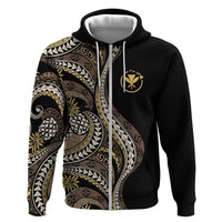 Hawaii Pineapple Brown Tribal Pattern Hoodie - Polynesian Pride