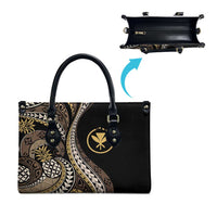 Hawaii Pineapple Brown Tribal Pattern Leather Bag LT01 - Polynesian Pride