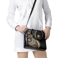 Hawaii Pineapple Brown Tribal Pattern Shoulder Handbag - Polynesian Pride